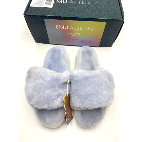 EMU X Free People Musica Sheepskin Slippers Sky Blue - Picture 6 of 11